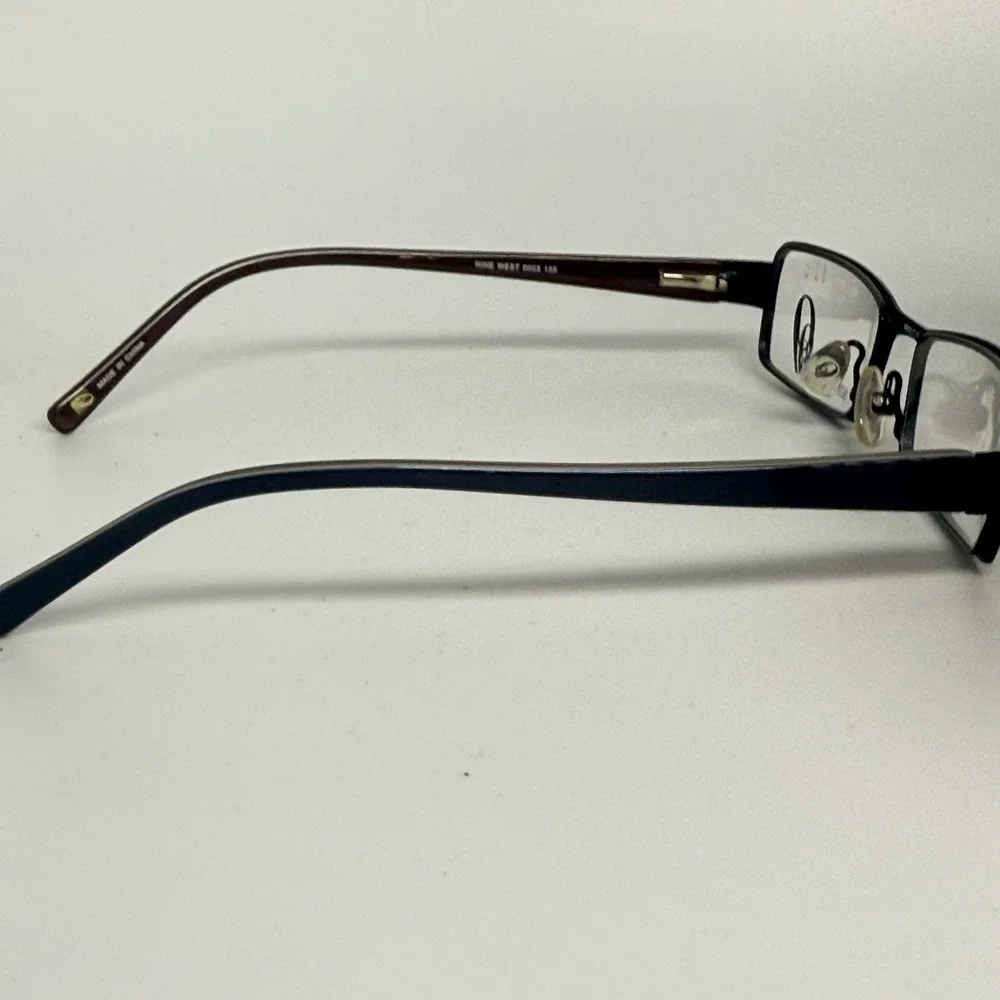 Nine West 421 0003 Black Rectangular Eyeglasses Frames 49-17-135 H6686